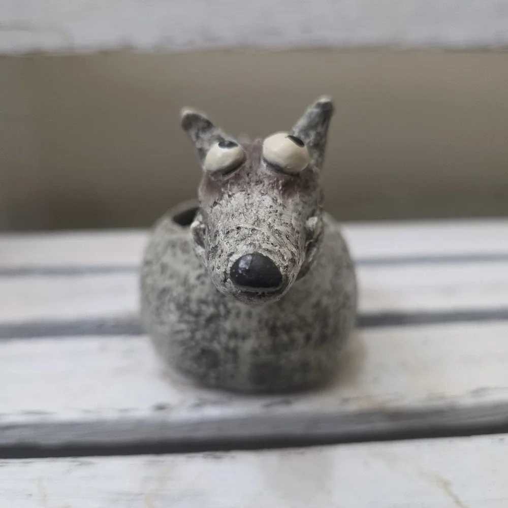 Barney the Dog Blob House Planter Small Resin Pup Desk Statue Mini Succulents